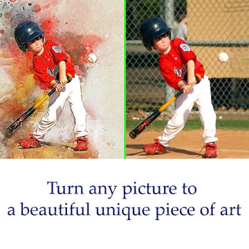 Personalized baseball photo Painting Gift Shack Cercle